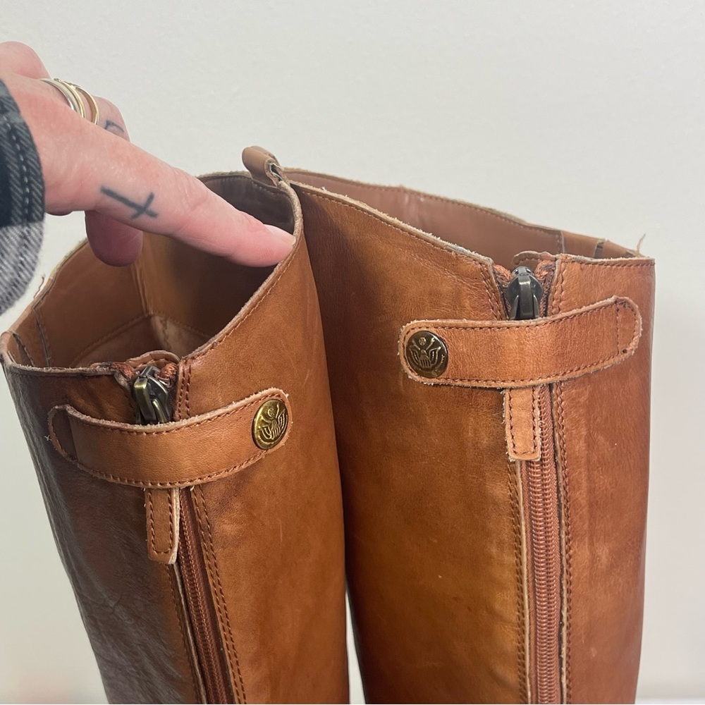 Sam Edelman Penny tall leather riding boots in a brown “Whiskey” color - Picture 8 of 9